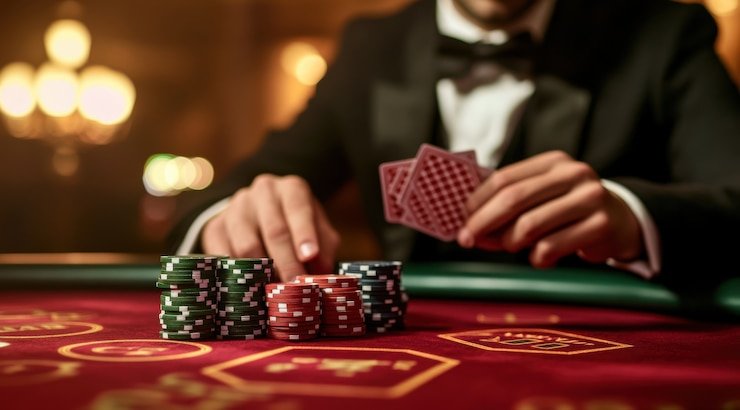 Pengguna memeriksa akses e-wallet di ponsel